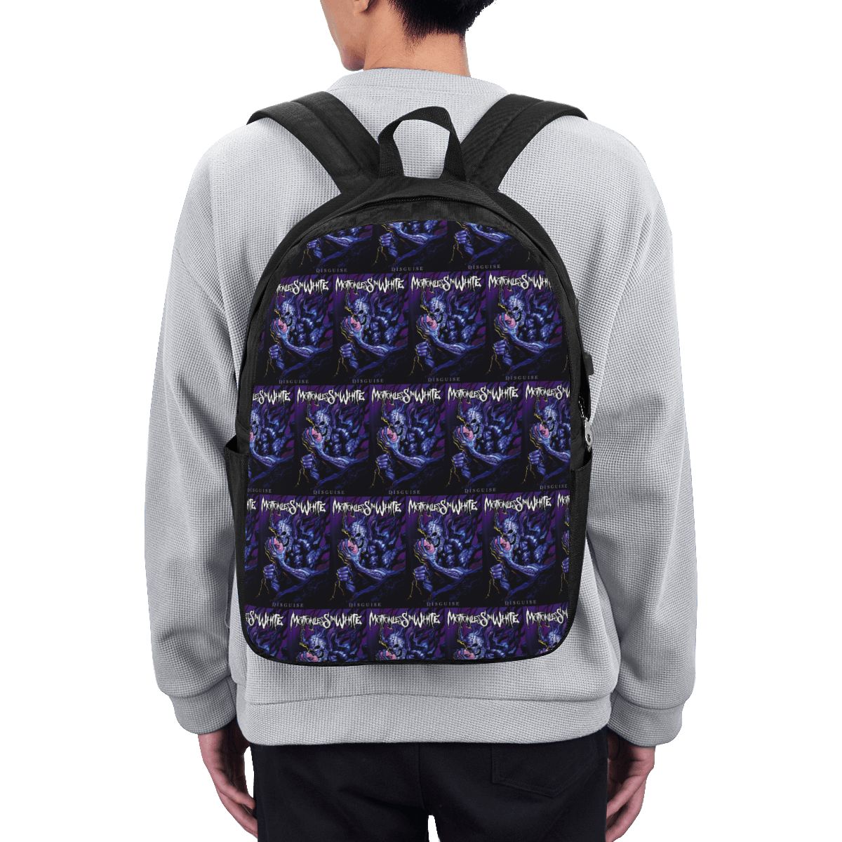 Woman In Bag - Motionless In White Backpack Travel Notebook
