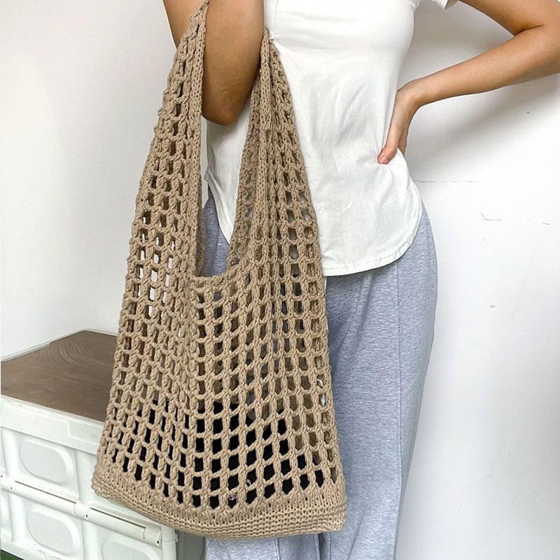 Crochet Market Bag - Fashion Crochet Bags for Women Summer