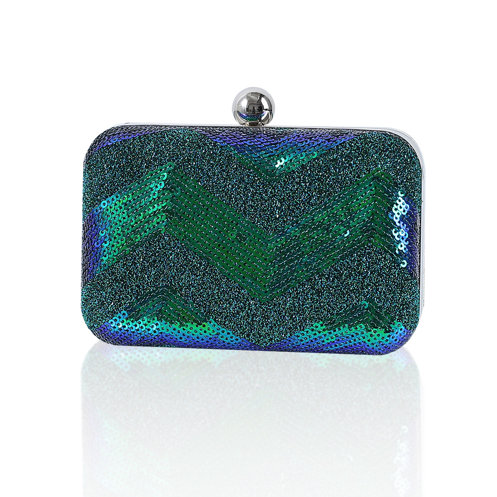 Women Bags In Trend - Green Clutch Bags Luxury Designer Sequins