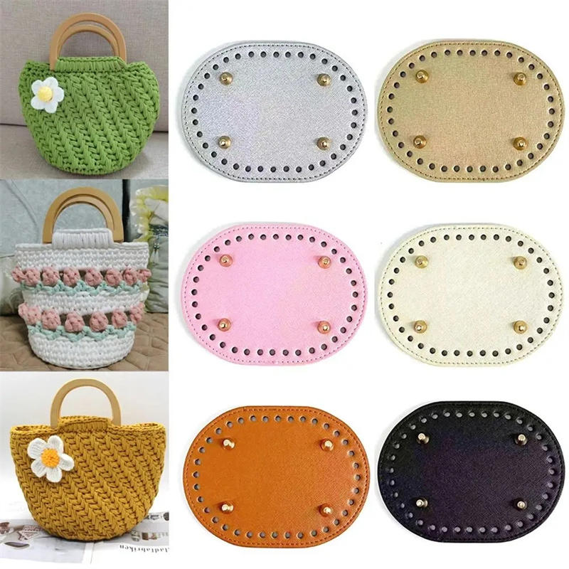 Crochet Market Bag - 14.5x11cm Oval Bottom for Knitted Bag