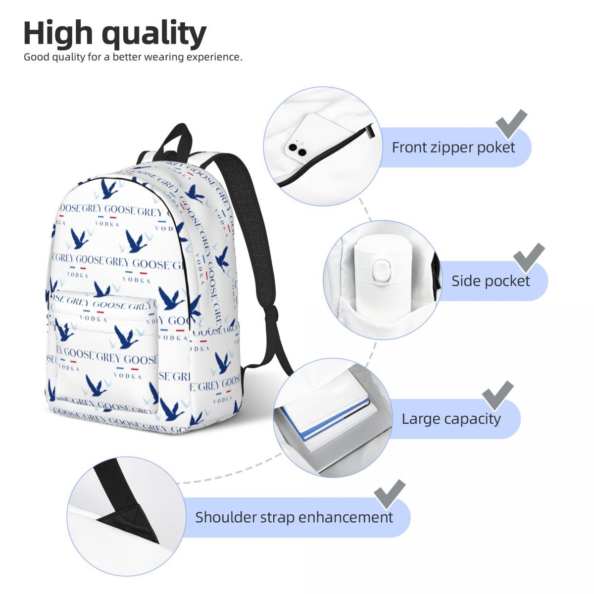 Grey Goose Vodka Student Backp - Women Bags Grey 评论和价格