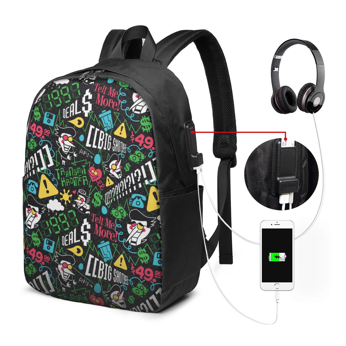 Deltarune SPAMTON G Backpack T - Woman In Bag 评论和价格