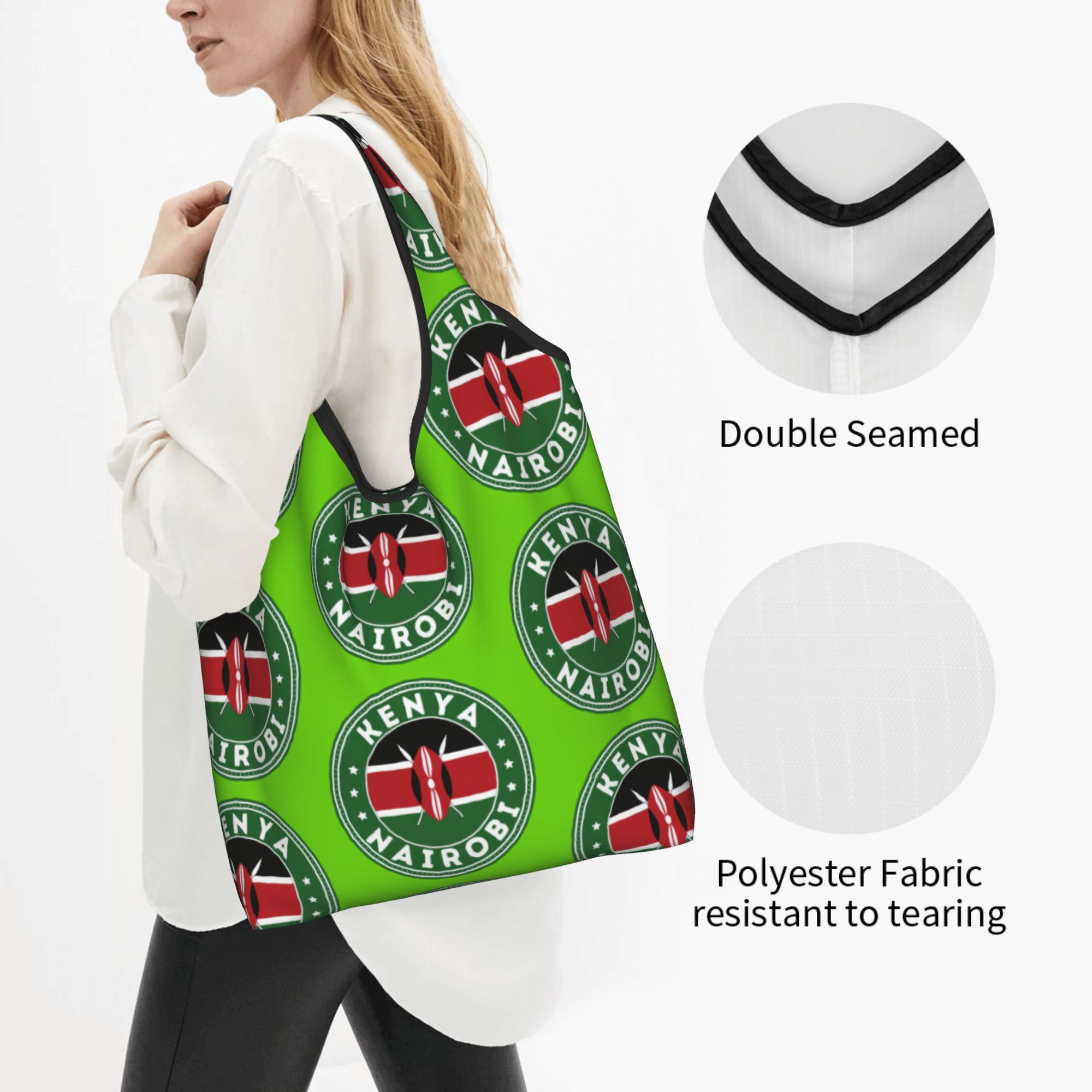 Reusable Kenya Nairobi Flag  S - Women Bags Kenya 评论和价格