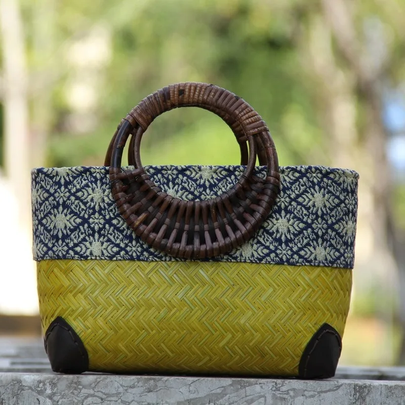 Retro Japanese Handmade Bamboo - Women Bags Vietnam 评论和价格