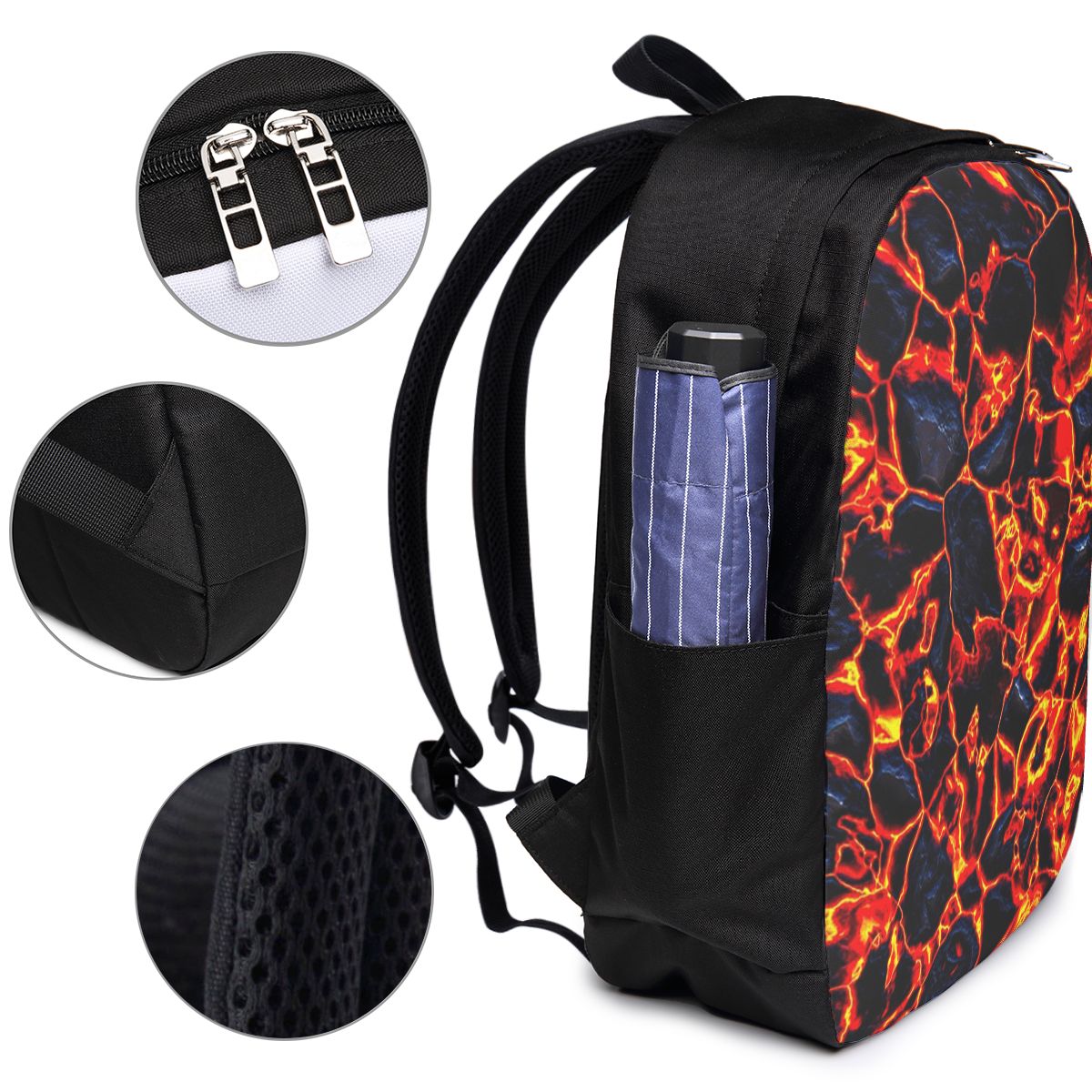 Magma Volcano Lava Fire Backpa - Woman In Bag 评论和价格