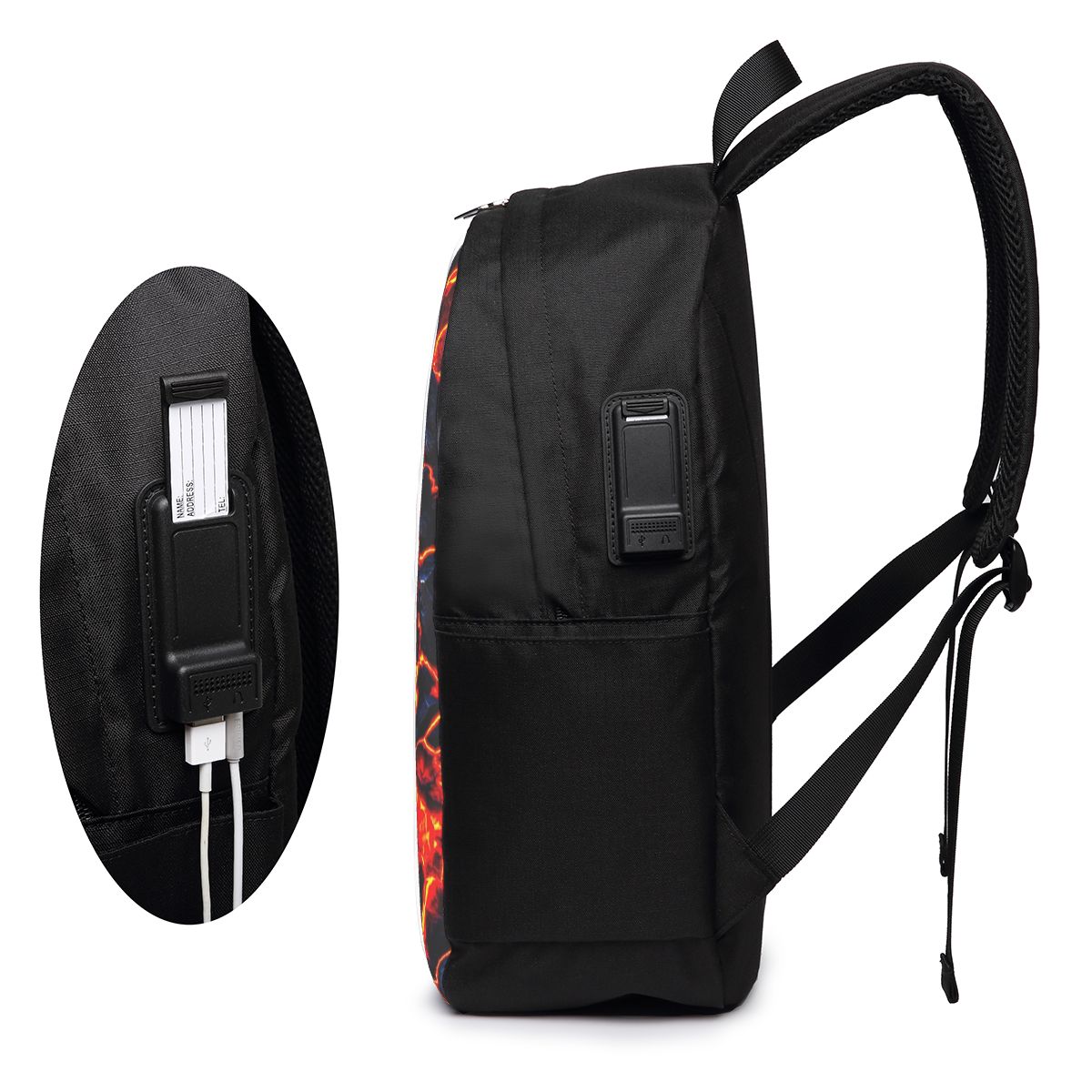 Magma Volcano Lava Fire Backpa - Woman In Bag 评论和价格