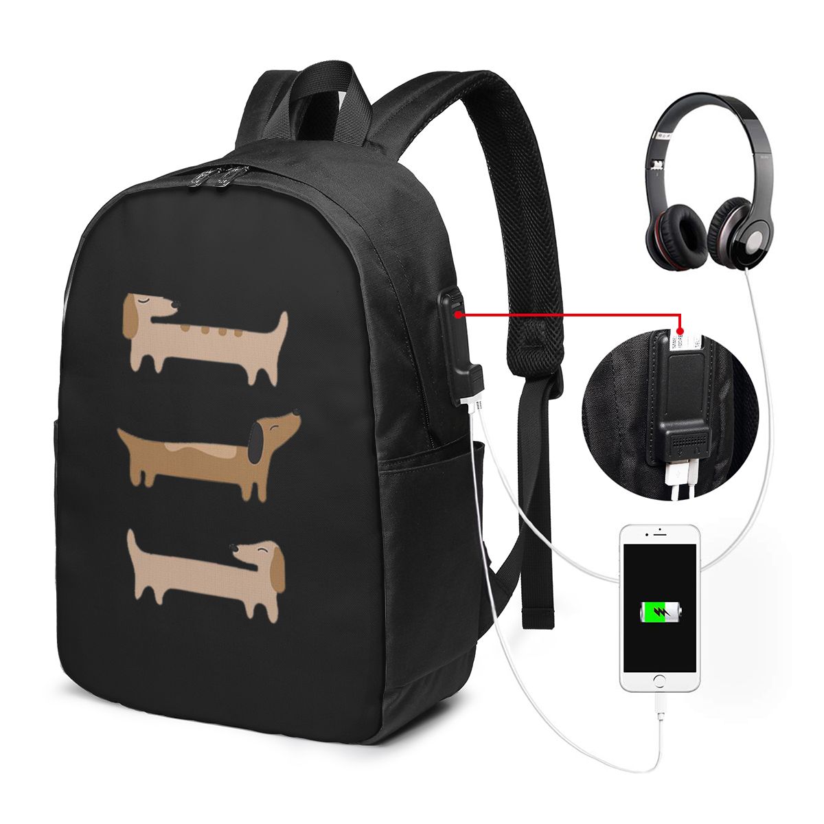 Home Decor - Dachshund Backpac - Women Bags College 评论和价格