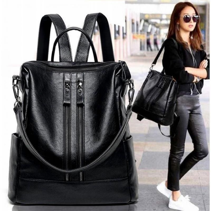 Women Soft Leather Backpack Sc - Women Bags College 评论和价格