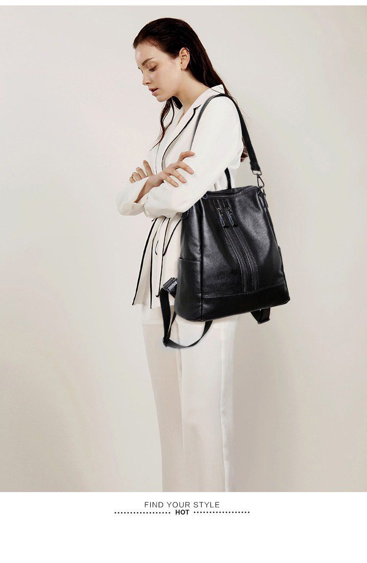 Women Soft Leather Backpack Sc - Women Bags College 评论和价格