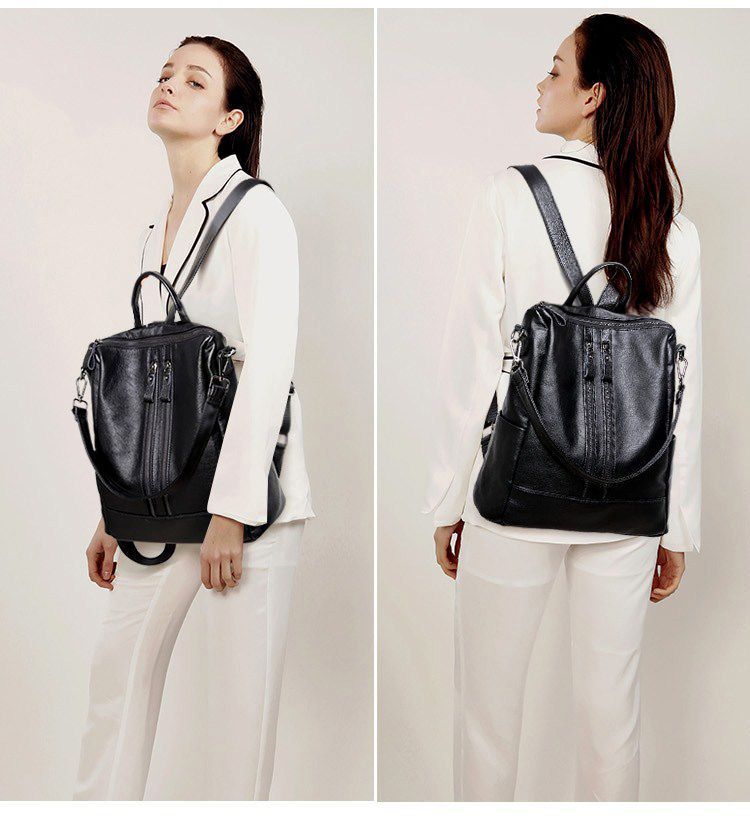 Women Soft Leather Backpack Sc - Women Bags College 评论和价格