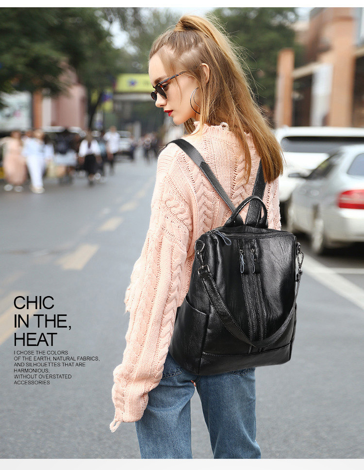 Women Soft Leather Backpack Sc - Women Bags College 评论和价格