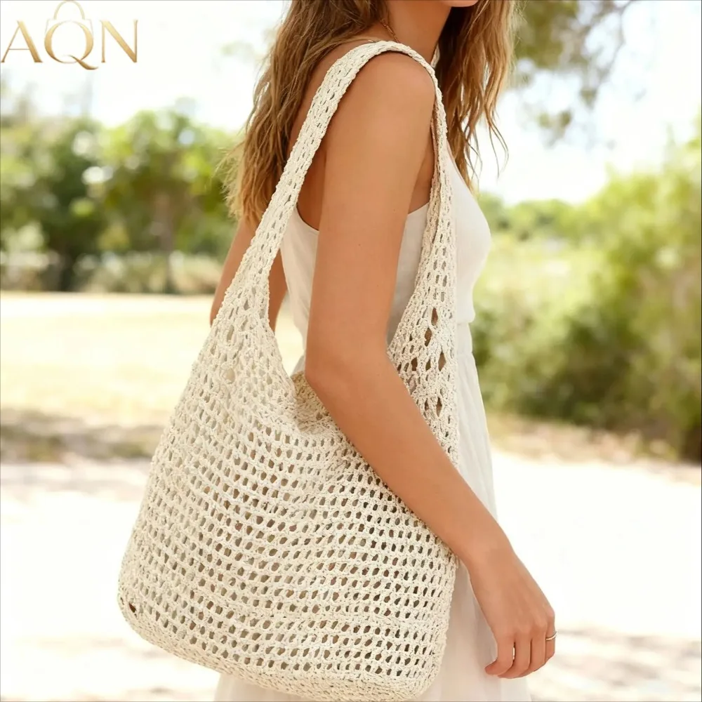 AQN Women's Casual Large Capac - Crochet Market Bag 评论和价格