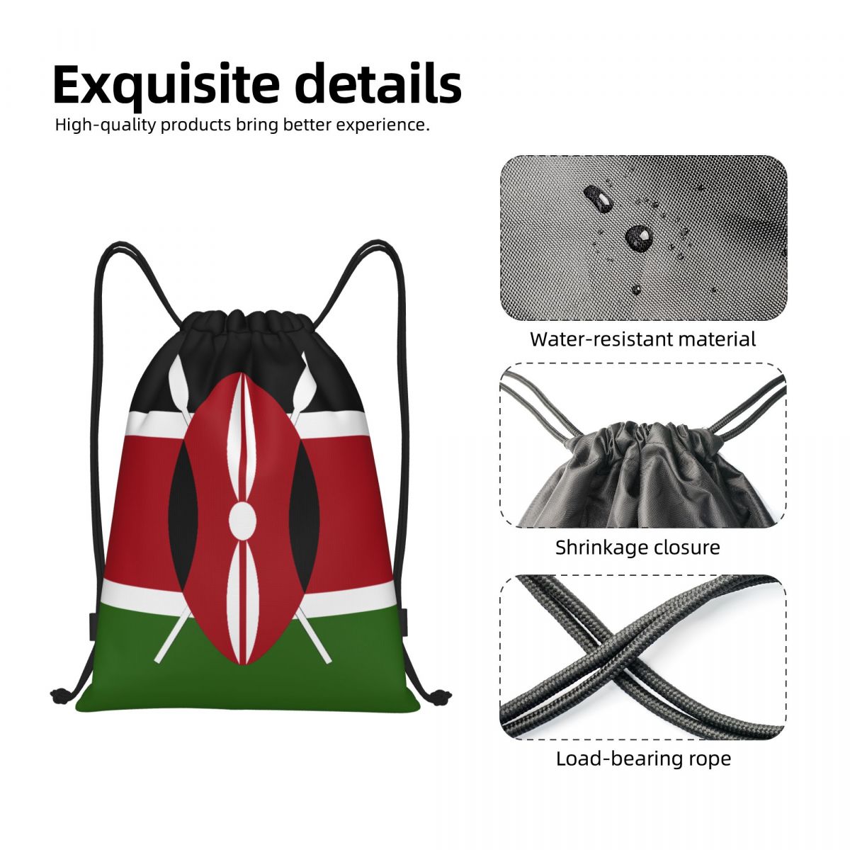 Custom Kenya Flag Drawstring B - Women Bags Kenya 评论和价格