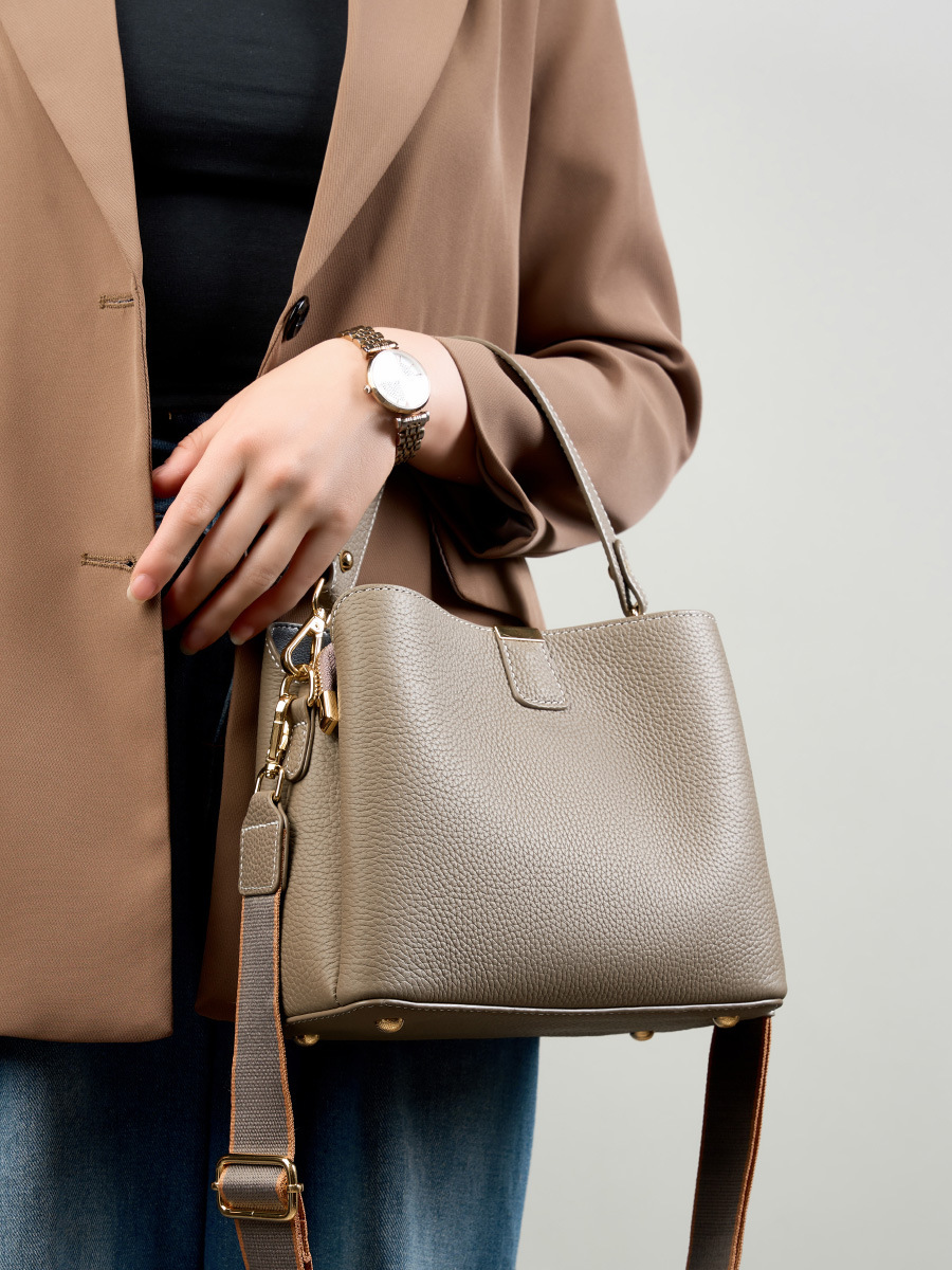 YANATARI Genuine Leather Woman - Women Bags Grey 评论和价格