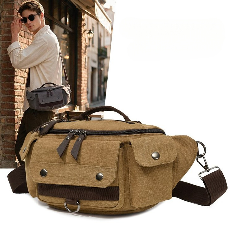 Canvas Crossbody Fanny Pack fo - Women Bags Grey 评论和价格