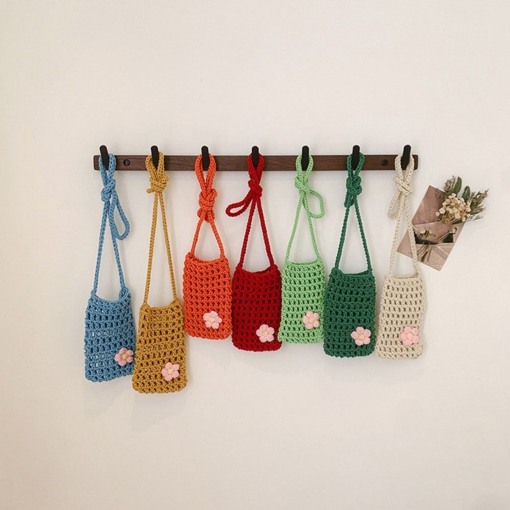 Sweet Flower Weaving Crossbody - Crochet Market Bag 评论和价格