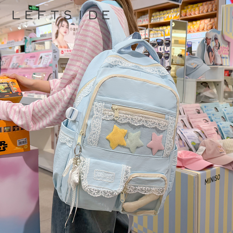 Women Lace Decor Backpack Cute - Women Bags In Trend 评论和价格