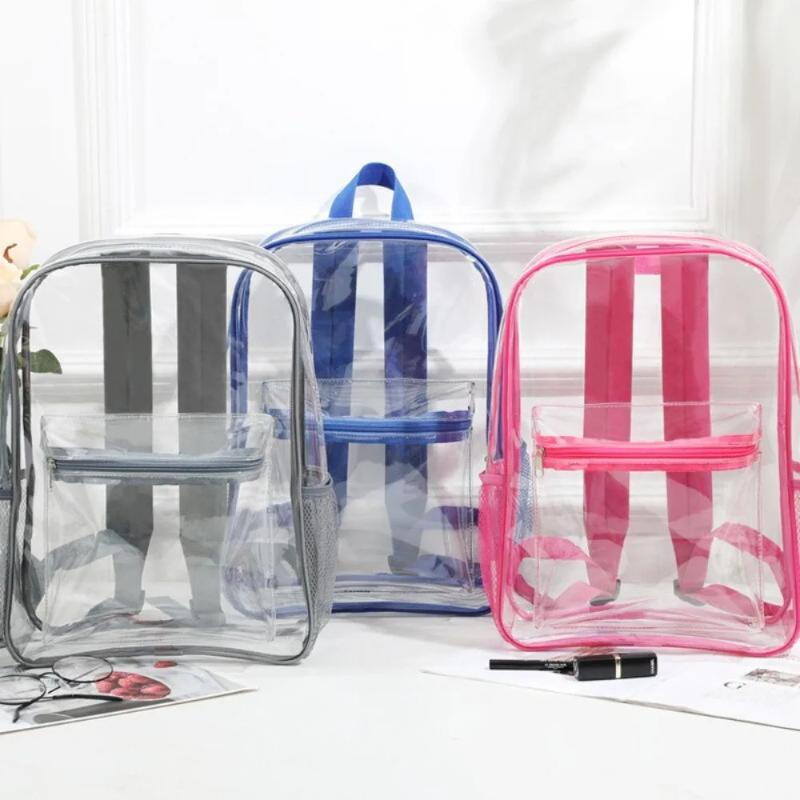Transparent PVC Backpack Outdo - Women Bags Waterproof 评论和价格