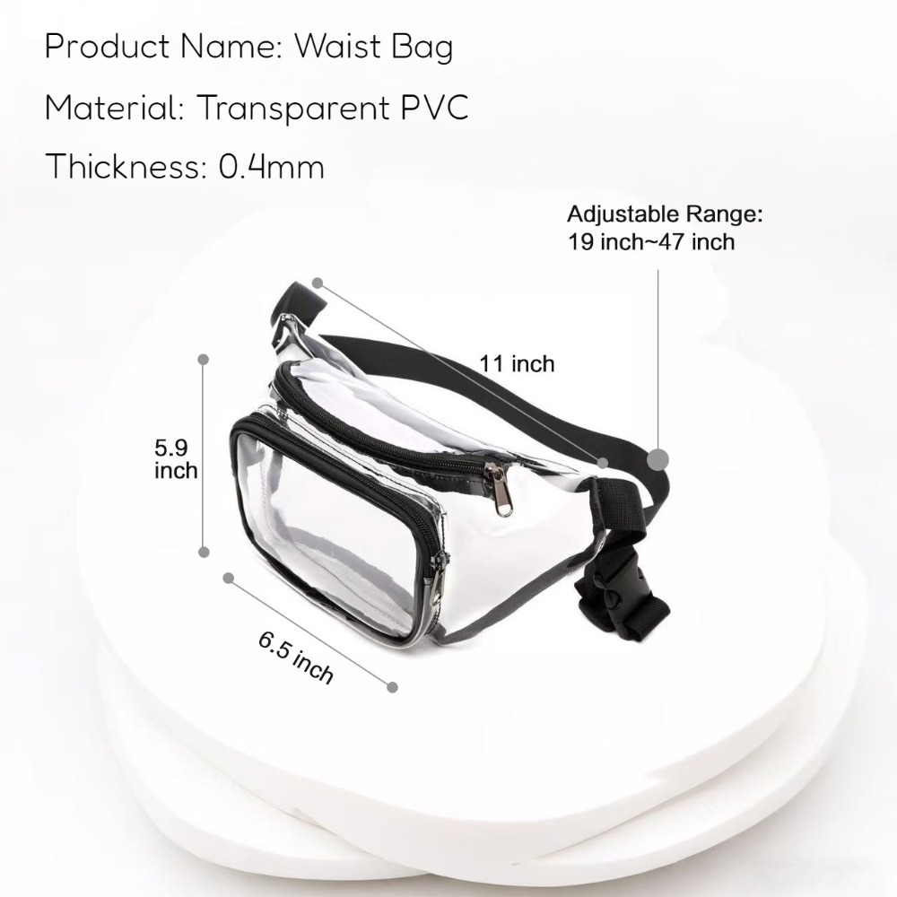 Clear Fanny Pack Transparent P - Women Bags Waterproof 评论和价格