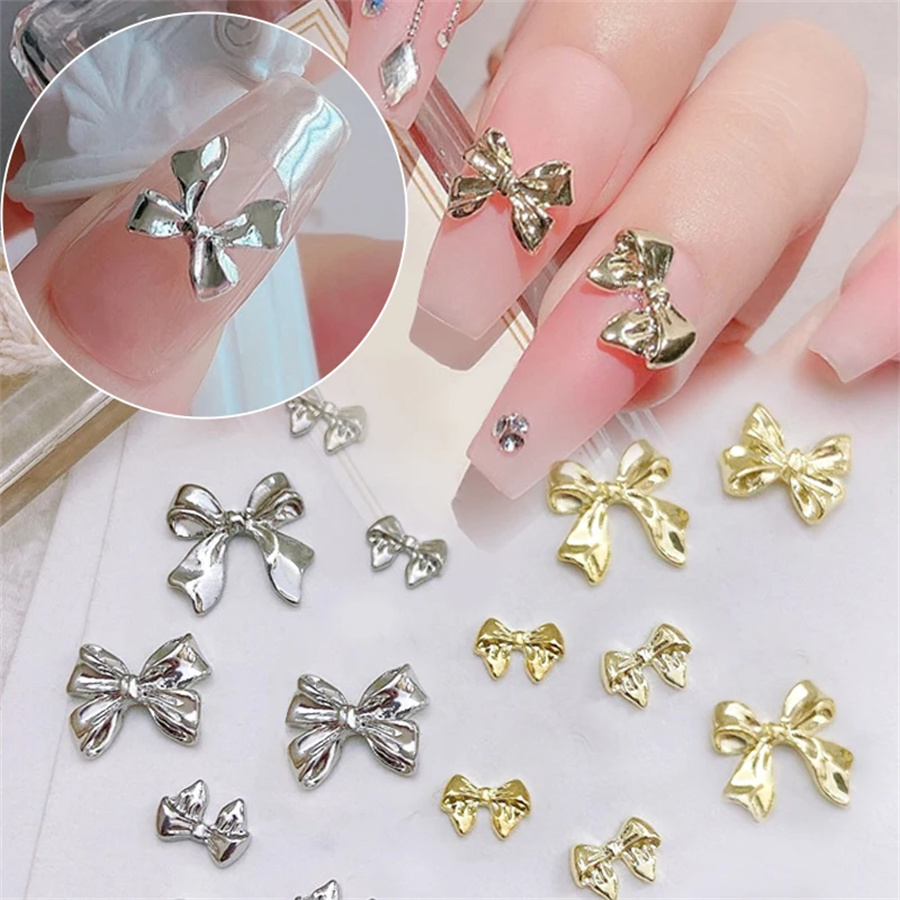 10pcs/Bag Metal 3D Bowknot Gre - Women Bags Grey 评论和价格