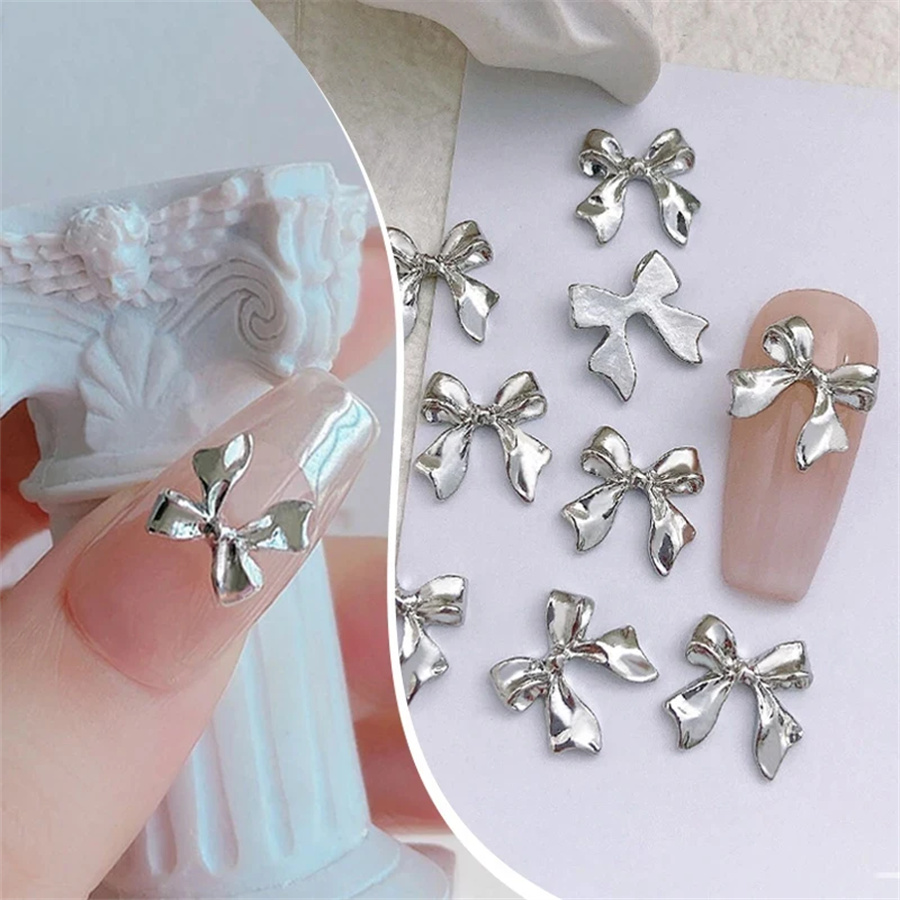 10pcs/Bag Metal 3D Bowknot Gre - Women Bags Grey 评论和价格