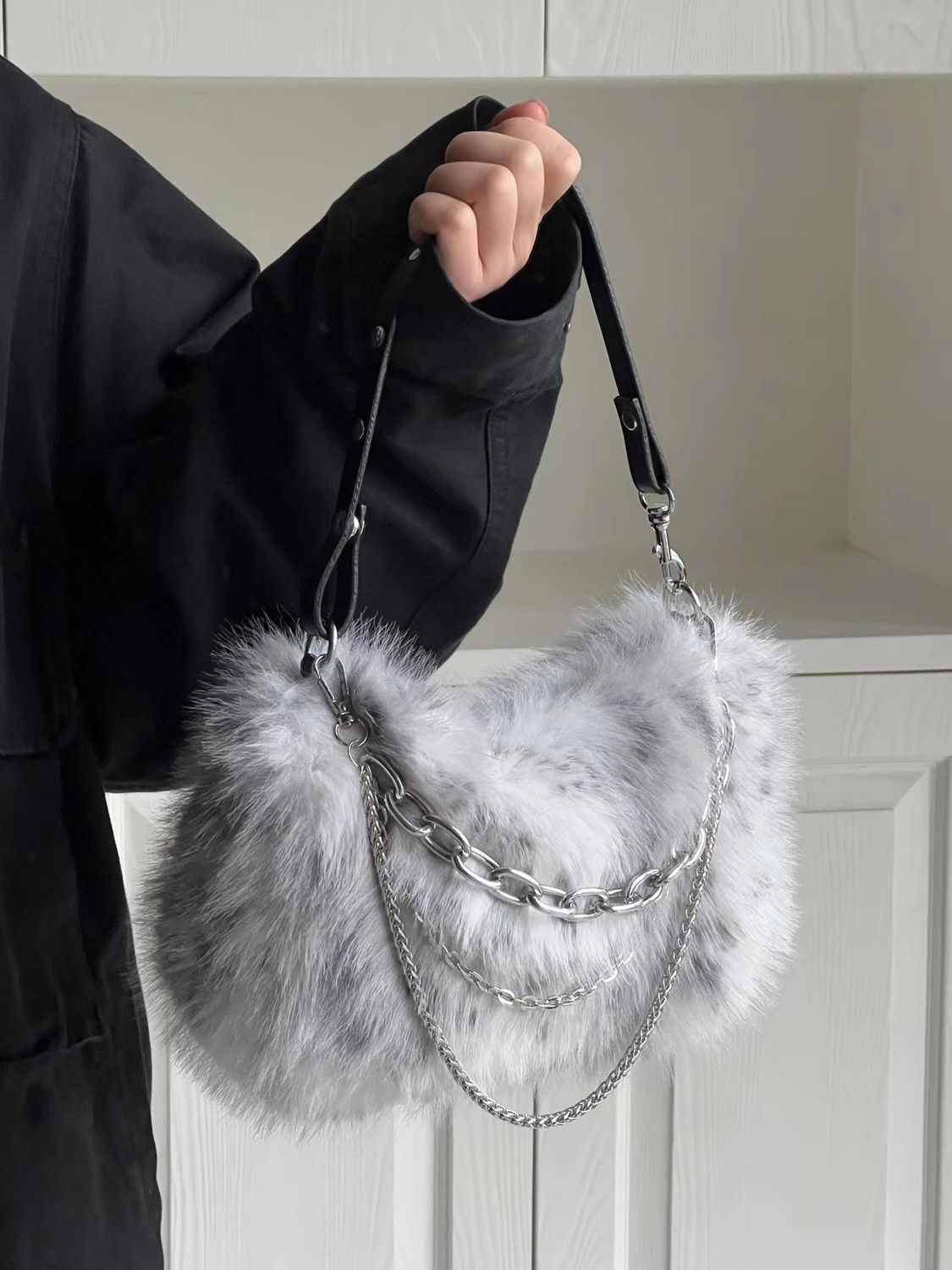 JIAERDI Vintage Y2K Handbag Wo - Women Bags Grey 评论和价格
