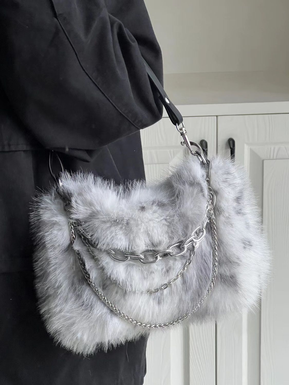 JIAERDI Vintage Y2K Handbag Wo - Women Bags Grey 评论和价格