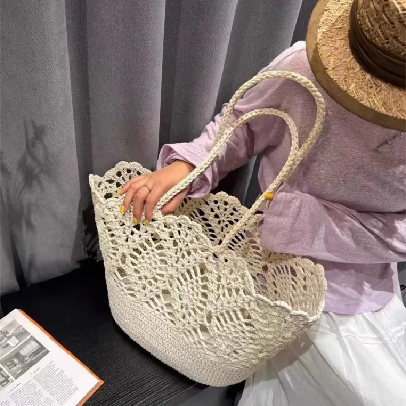 Vintage Flowers Handmade Knitt - Crochet Market Bag 评论和价格