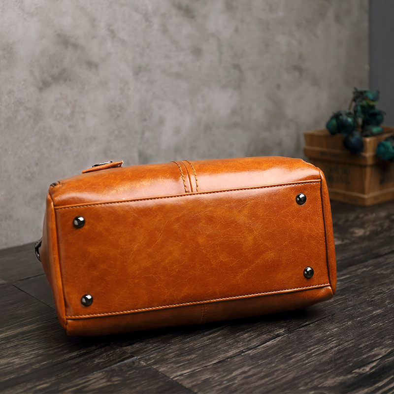 Ladies Handbag Retro Shoulder  - Doctor Bag Leather 评论和价格