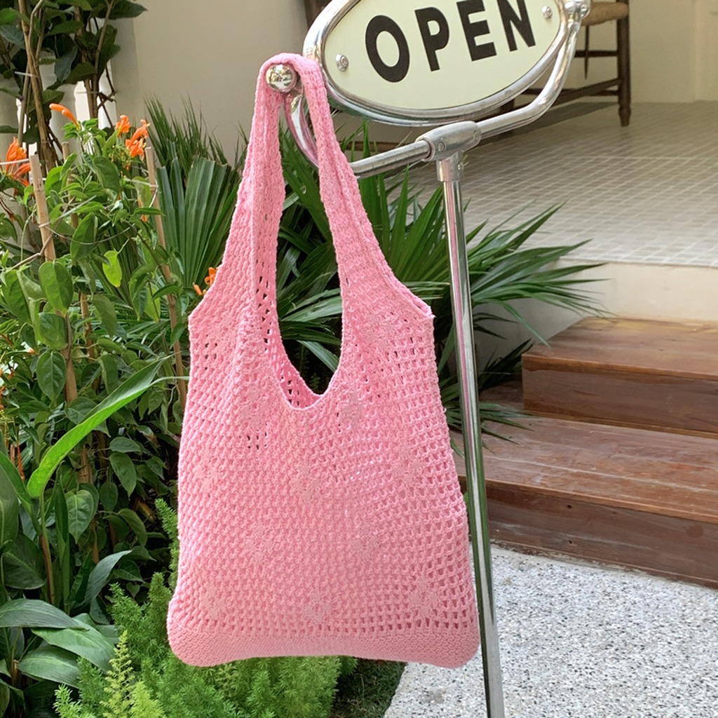Crochet Bag Handmade Hollow Ou - Crochet Market Bag 评论和价格