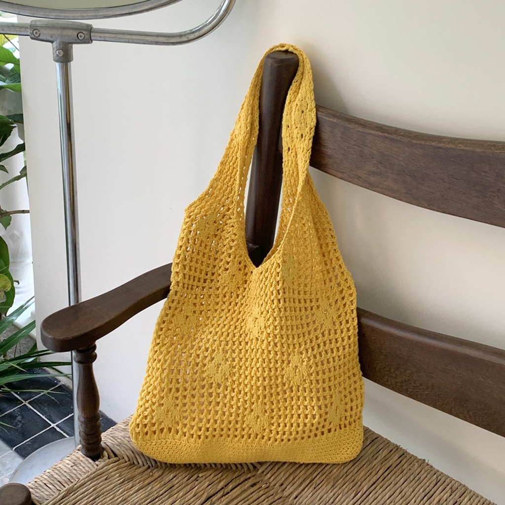 Crochet Bag Handmade Hollow Ou - Crochet Market Bag 评论和价格
